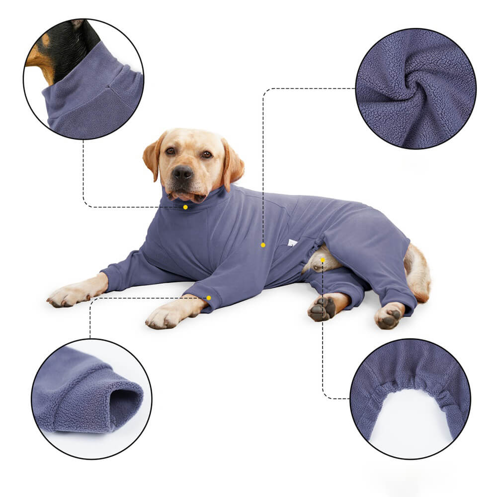 Cosy Fleece Dog Pyjamas - Perfect Sleepwear for Large Dogs