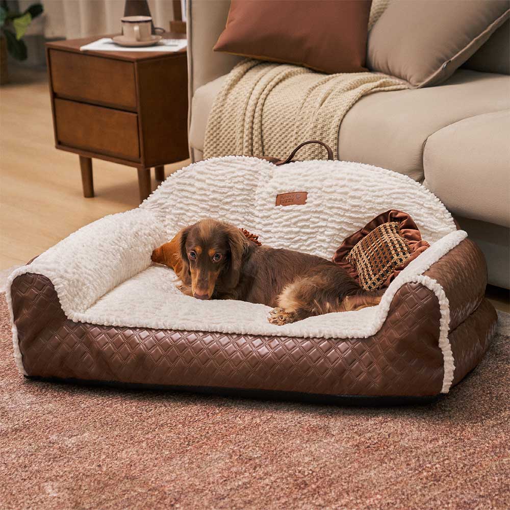 Classic Cosy Cushioning Pillow Bolster Dog Sofa Bed - Sofa Potato