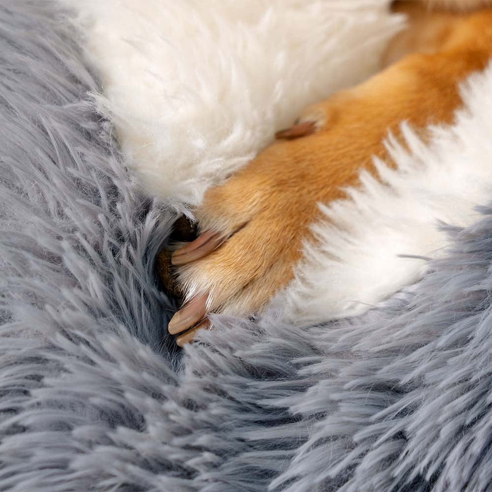 Washable Fluffy Non-Slip Cosy Dog Bed-Paw Spot