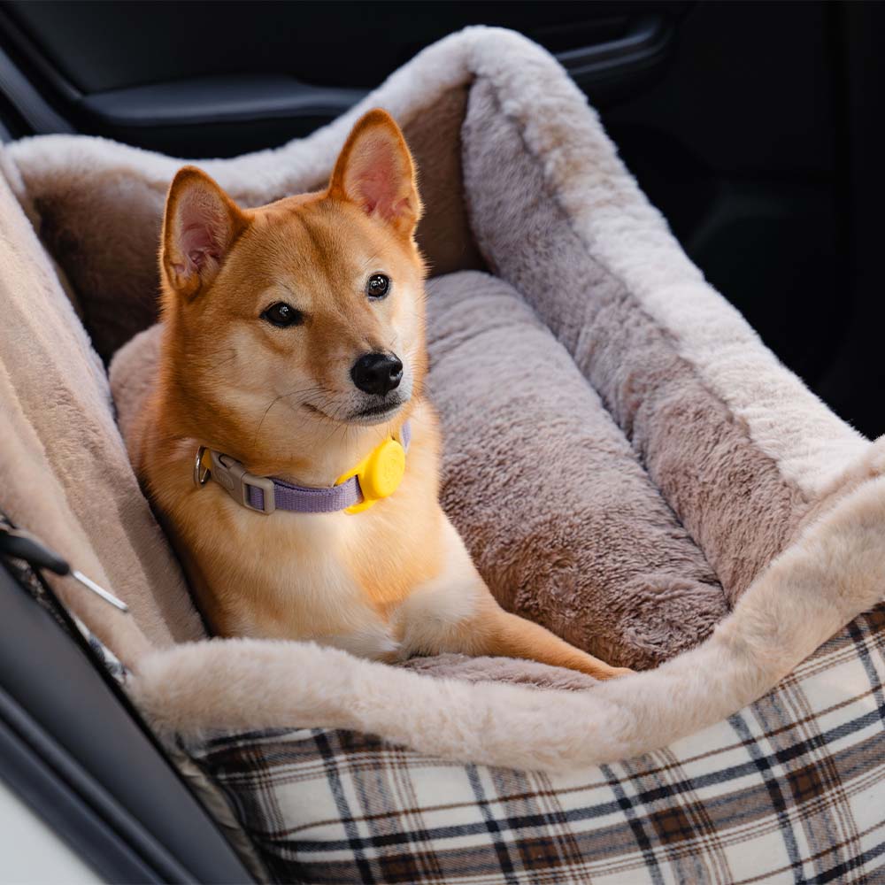 Large Classic Fluffy Booster Dog Car Seat-Keep Secure