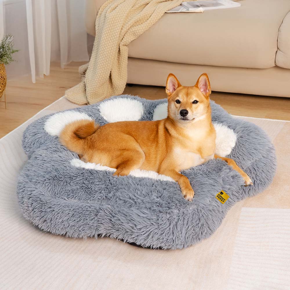 Washable Fluffy Non-Slip Cosy Dog Bed-Paw Spot