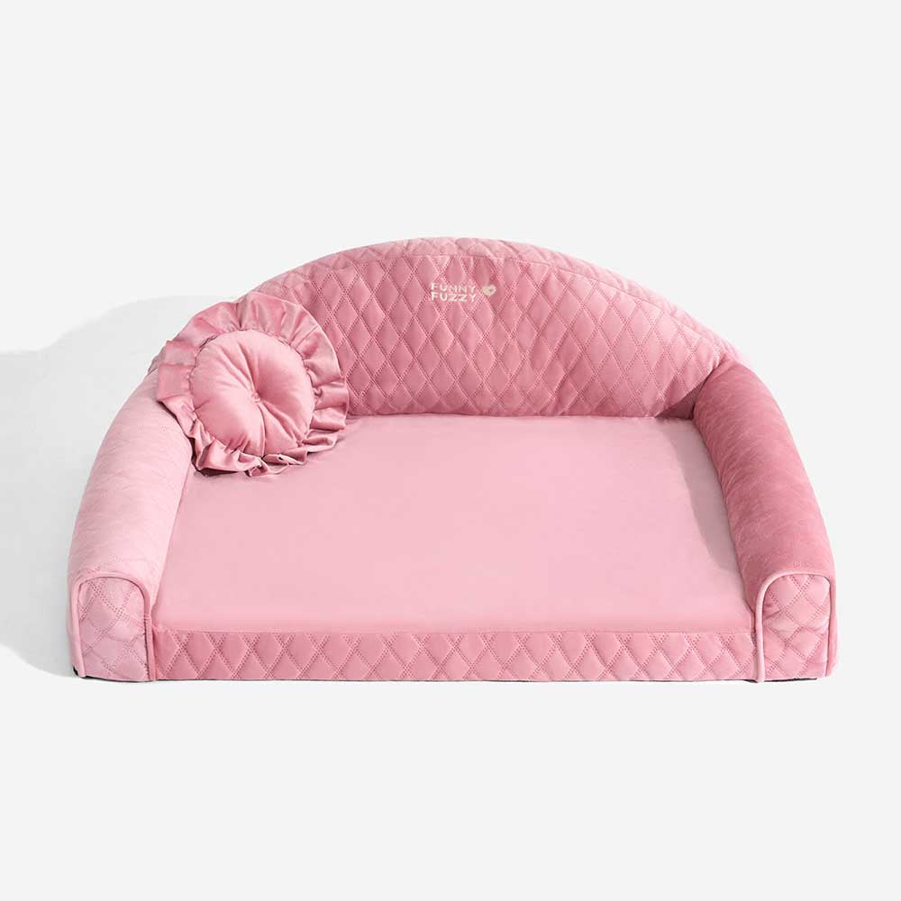 Pinky Cosy Bolster Dog Sofa Bed - Princess Lord