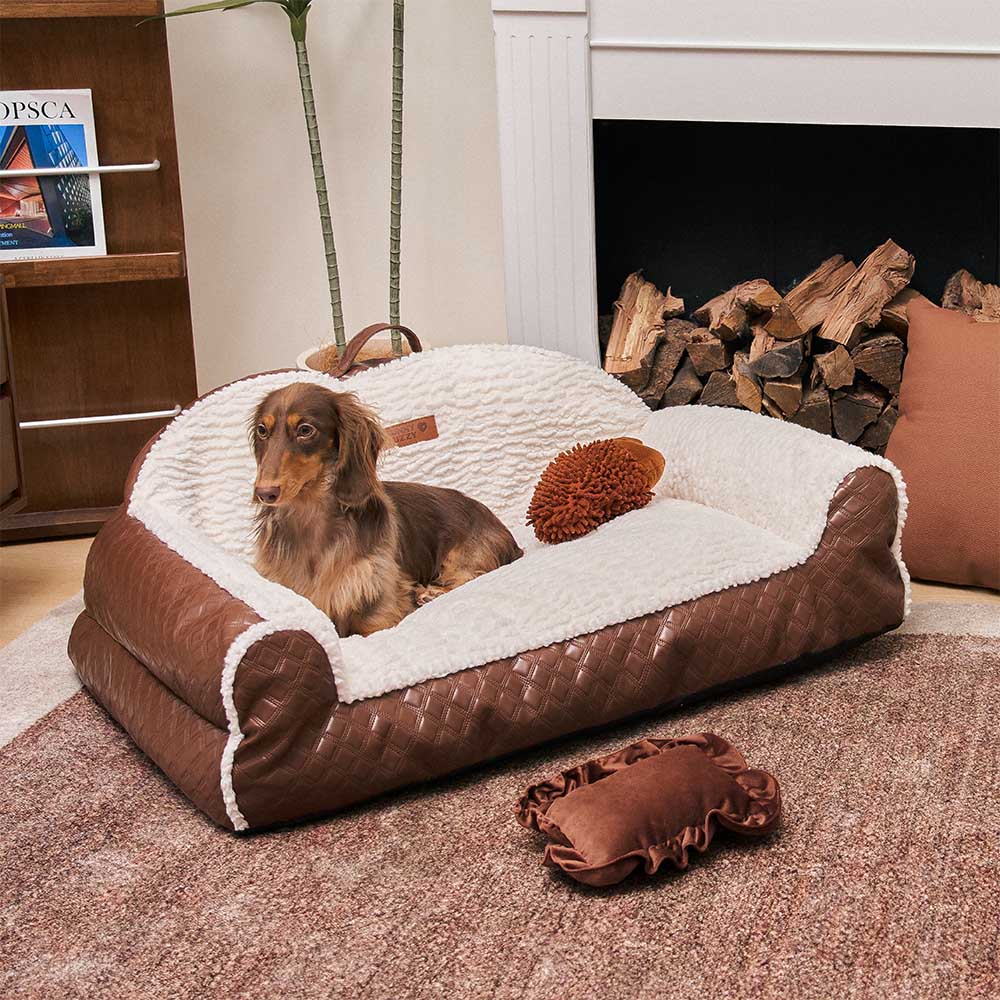 Classic Cosy Cushioning Pillow Bolster Dog Sofa Bed - Sofa Potato