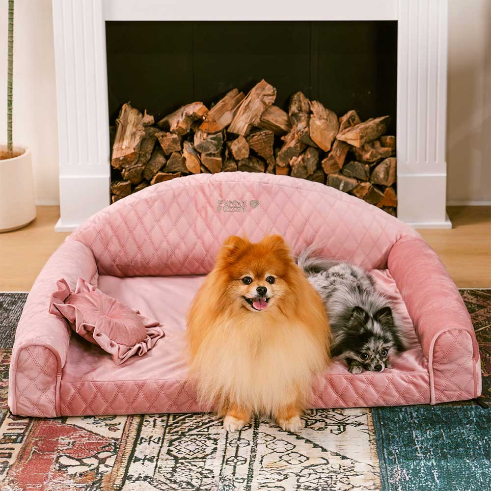 Pinky Cosy Bolster Dog Sofa Bed - Princess Lord