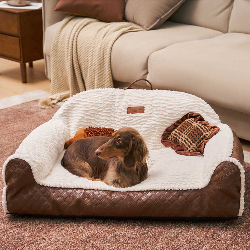 Classic Cosy Cushioning Pillow Bolster Dog Sofa Bed - Sofa Potato