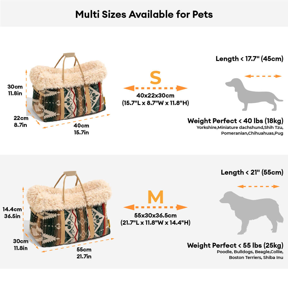 Large Reversible All-Season Indie Boho Pet Carrier and Dog Snuggle Sleeping Bag - Wondernap