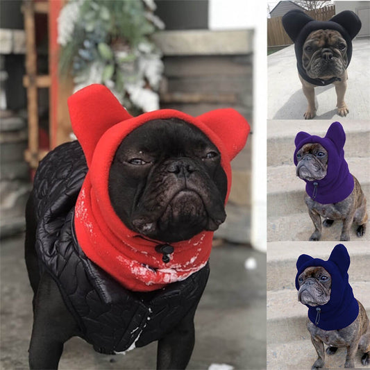 Fleece Dog Hood with Bear Ears – Fun and Cosy Winter Headwear