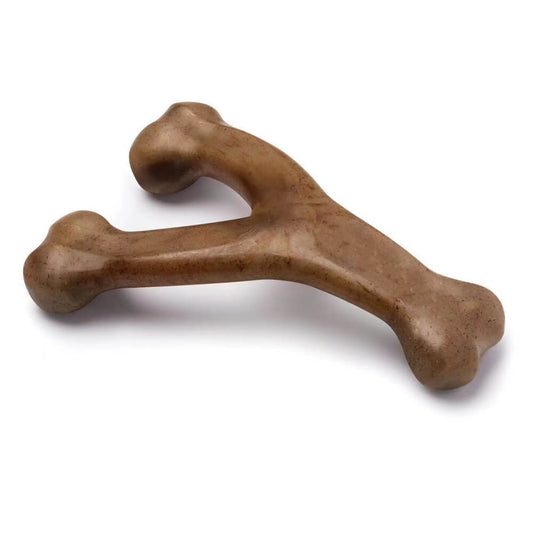 Teething Bones Dog Chew Toy - Bacon-Flavoured