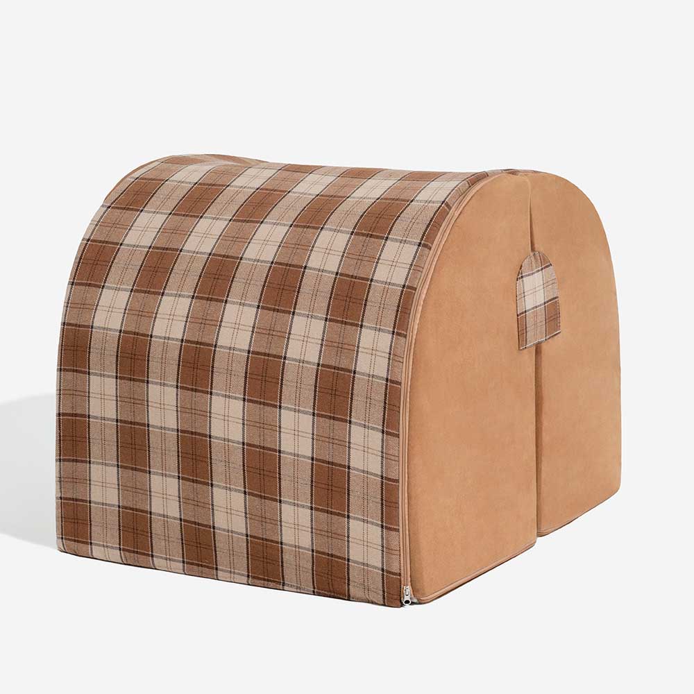 Classical Plaid House Orthopaedic Dog Bed - Warm Retreat