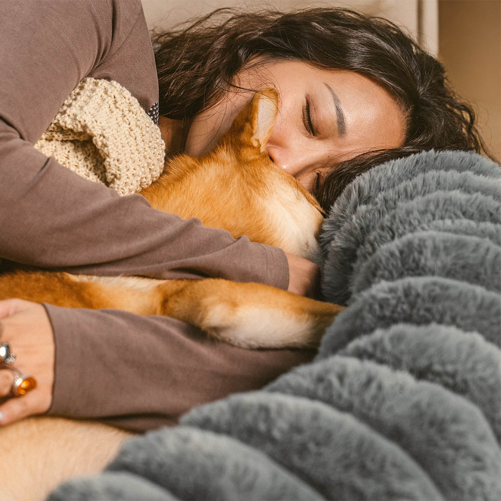 Creamy Plush Super Large Donut Human Dog Bed - Cuddle Cradle