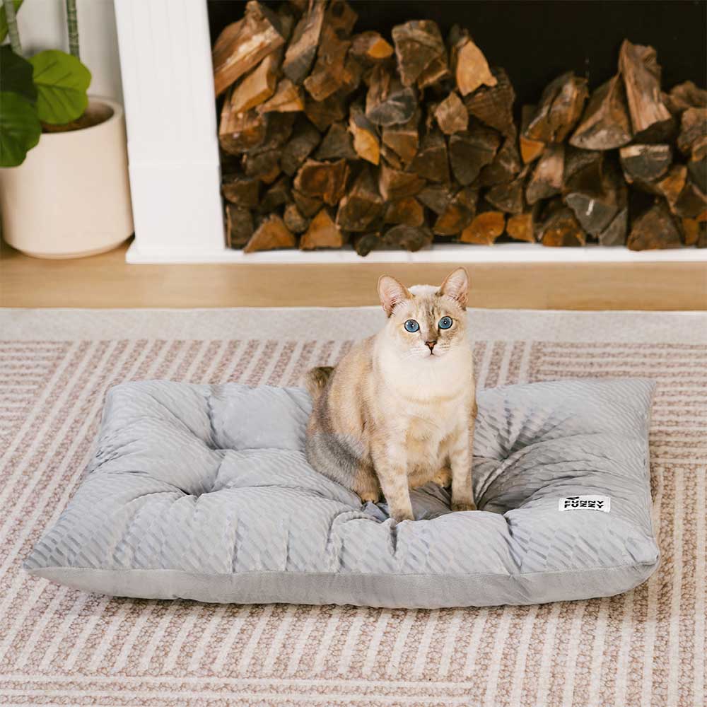 Dual-Sided Cosy Plush Washable Calming Cat Mat