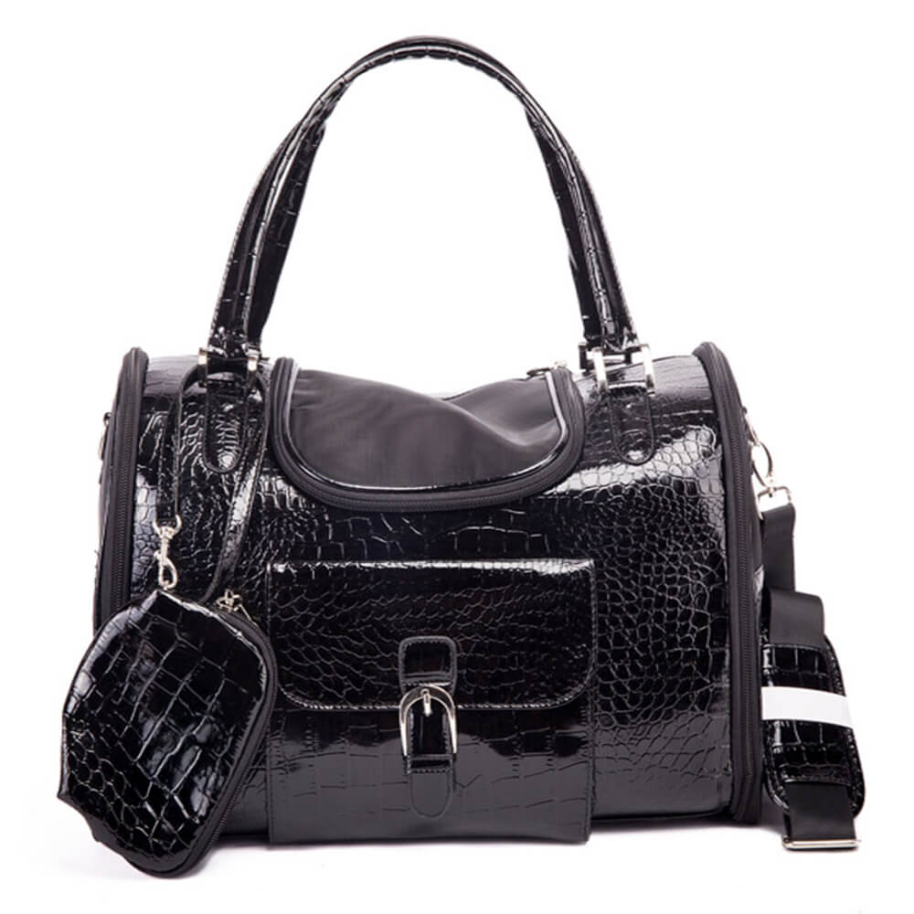 Luxury Croc Pattern Dog & Cat Carrier Bag With Wallet