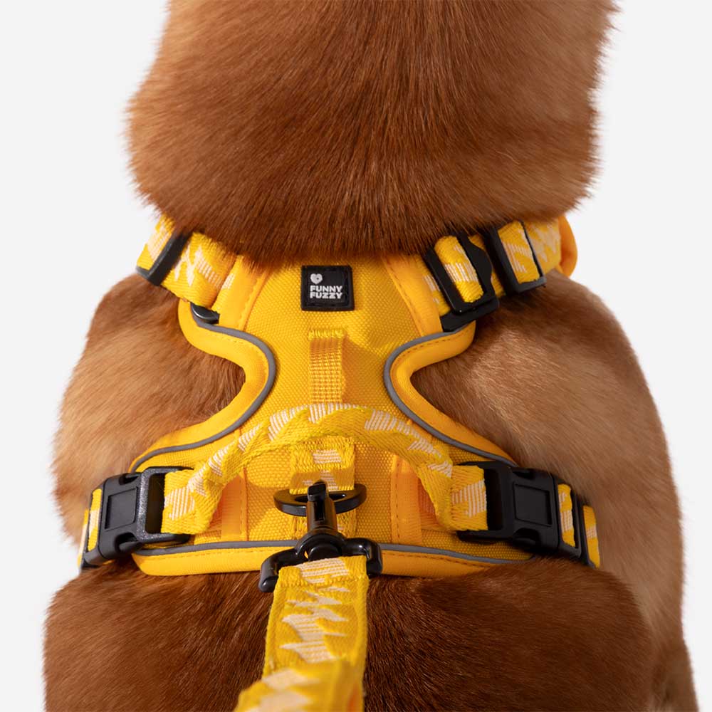 FUNNYFUZZY Reflective Adjustable Outdoor Dog Harness - Flexi Walker