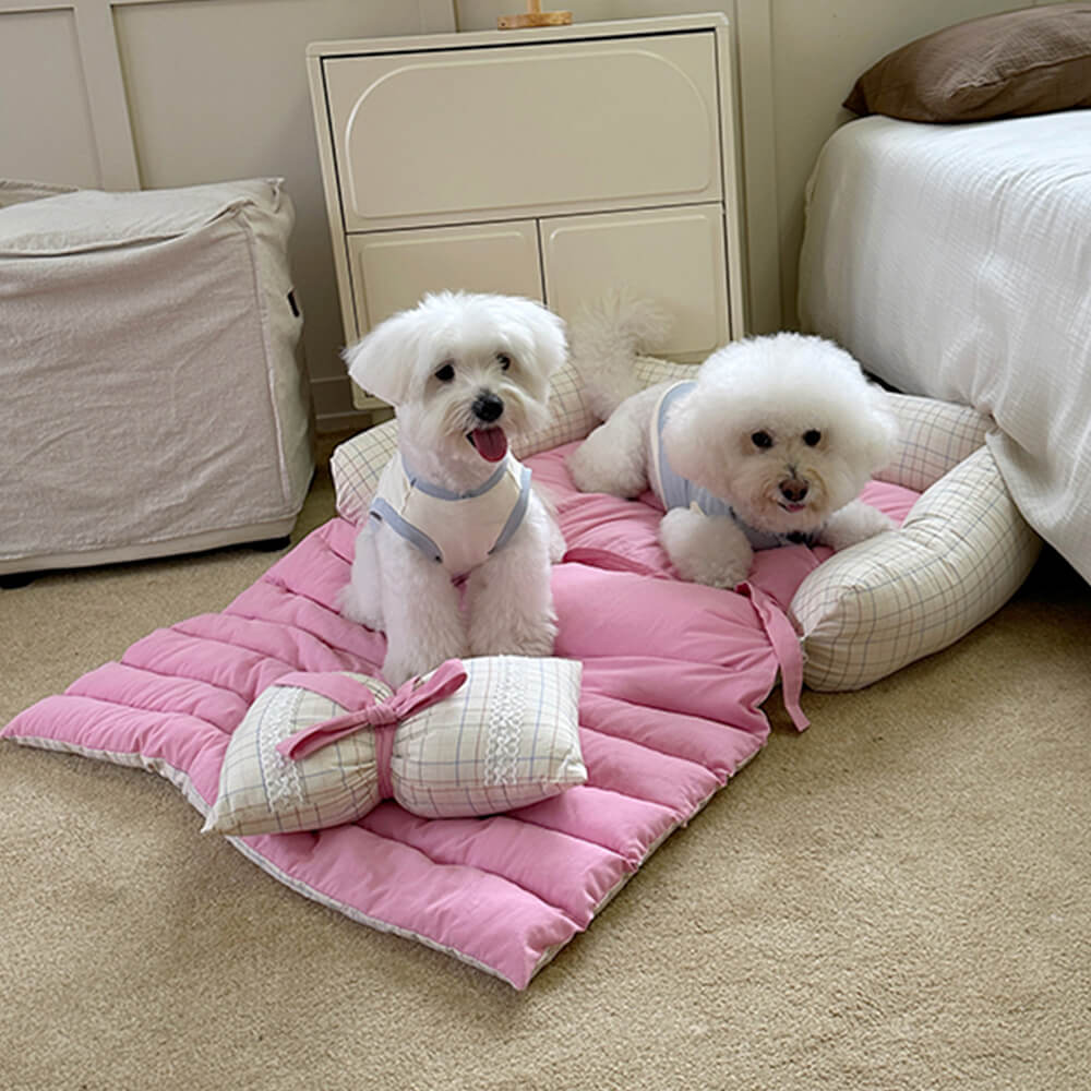 Romantic Princess Bow Knot Microfiber Fill Dog & Cat Bed