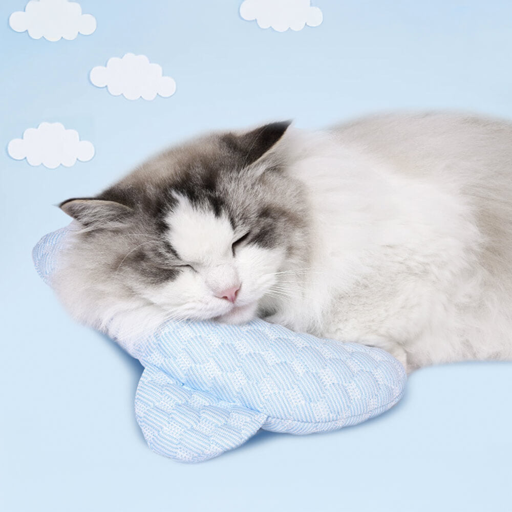 Bear Ear Shaped Cooling - Fibre Neck Support Washable Pet Pillow