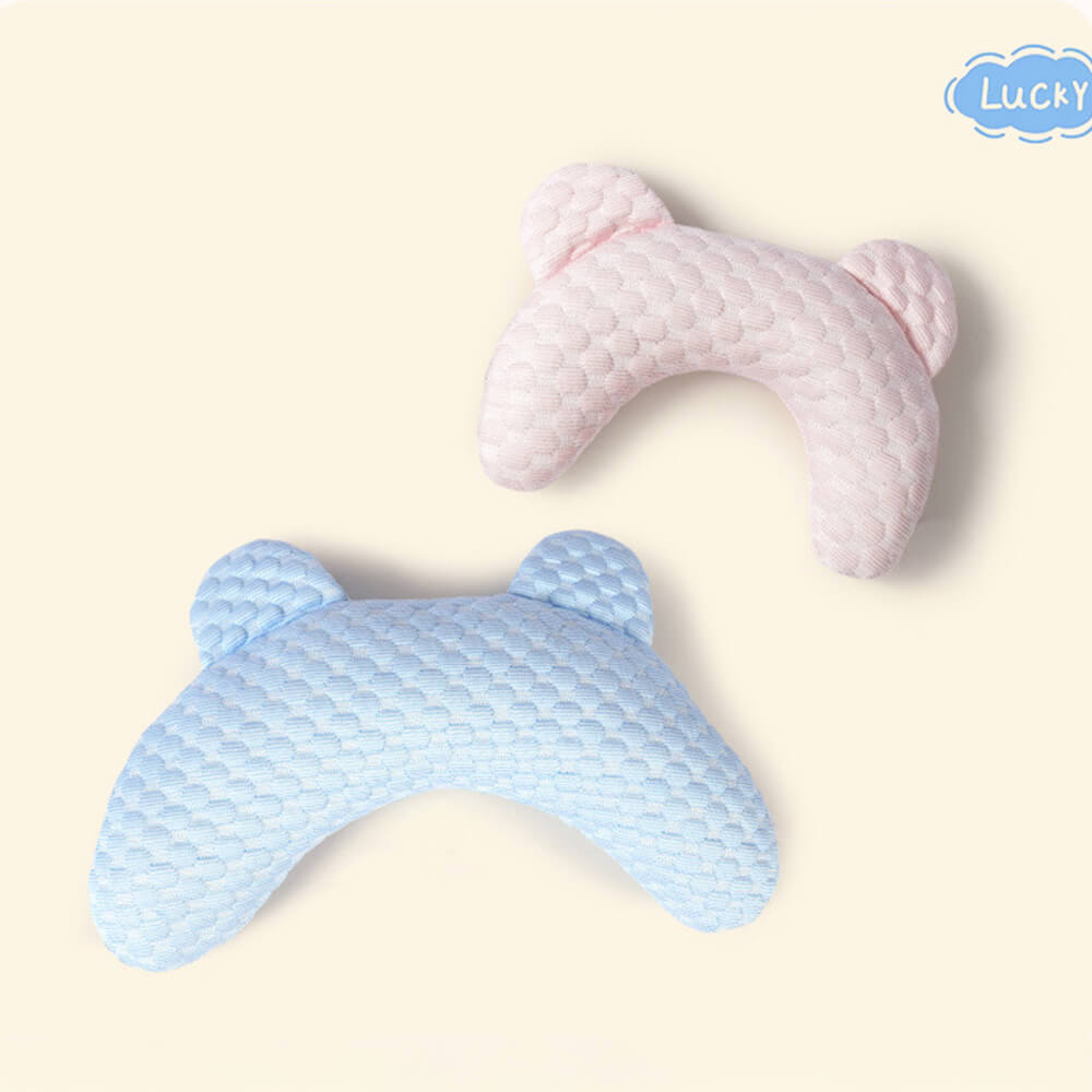 Bear Ear Shaped Cooling - Fibre Neck Support Washable Pet Pillow