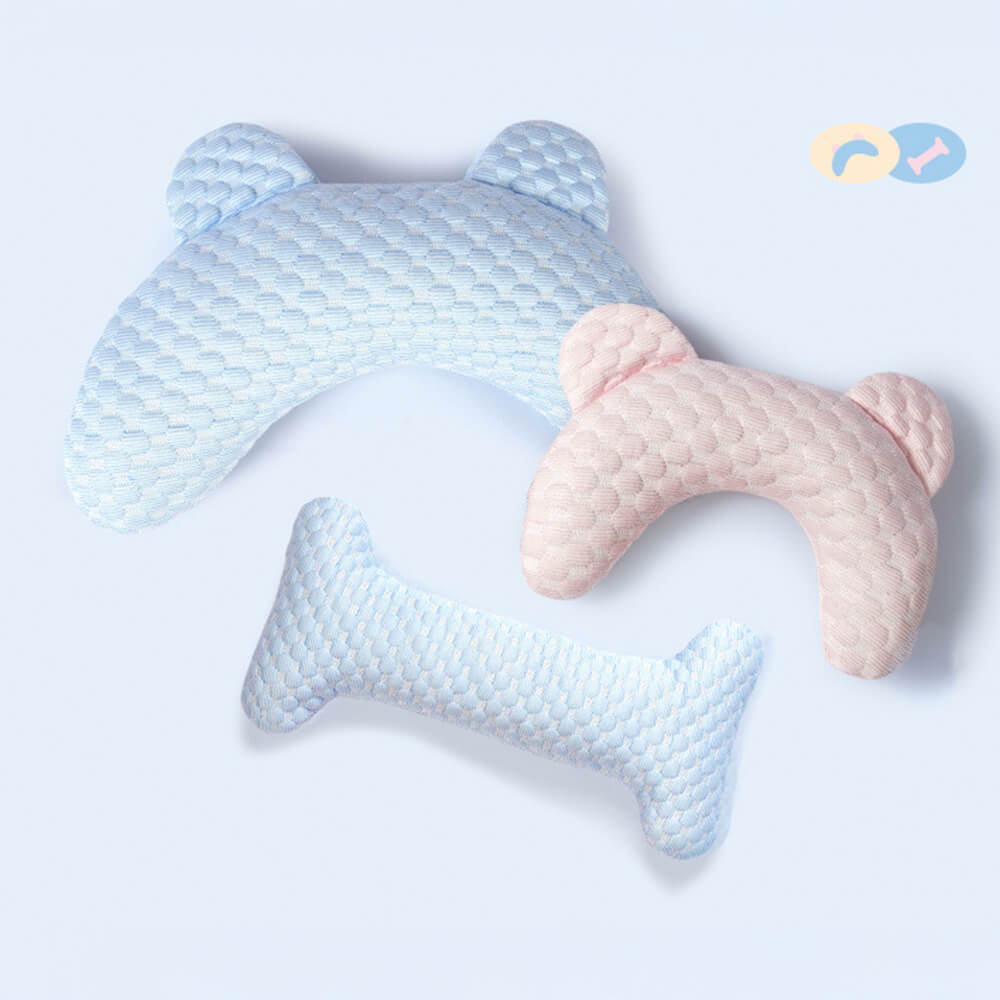 Bear Ear Shaped Cooling - Fibre Neck Support Washable Pet Pillow