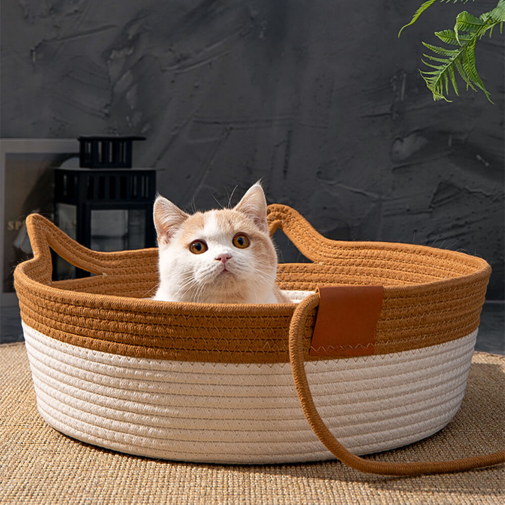 Handmade Cosy Multi-Use Durable Woven Cat Nest Bed