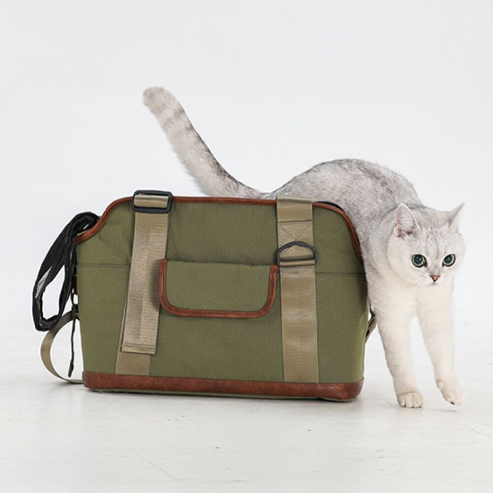 Lightweight Contrast Colour Waterproof Multi-Function Pet Travel Tote Bag