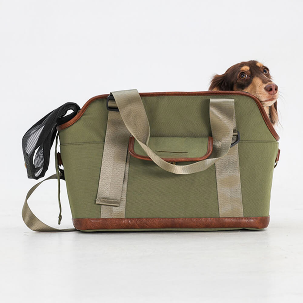 Lightweight Contrast Colour Waterproof Multi-Function Pet Travel Tote Bag