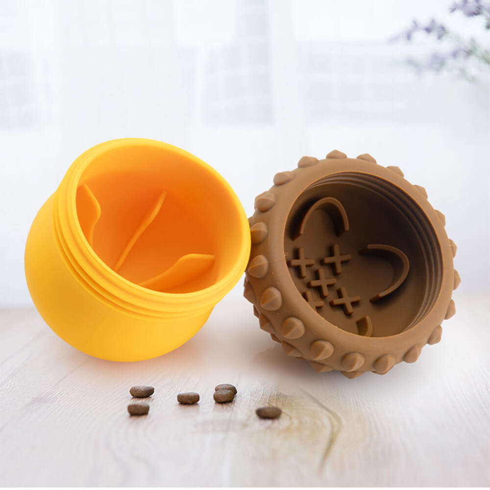 Pine cone Shape Interactive Leaking Food Ball Slow Feeder Dog Toy