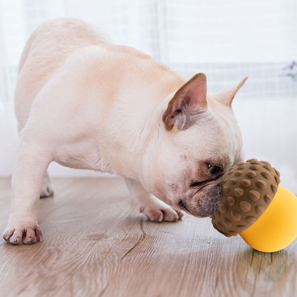 Pine cone Shape Interactive Leaking Food Ball Slow Feeder Dog Toy