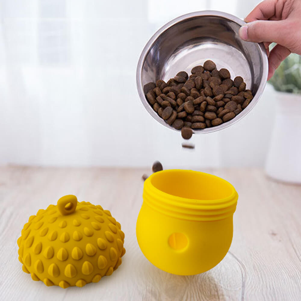 Pine cone Shape Interactive Leaking Food Ball Slow Feeder Dog Toy