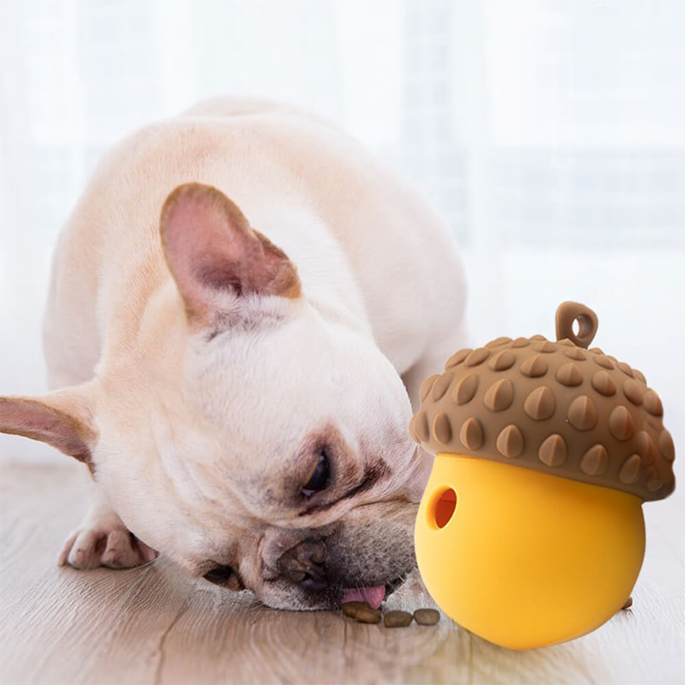 Pine cone Shape Interactive Leaking Food Ball Slow Feeder Dog Toy