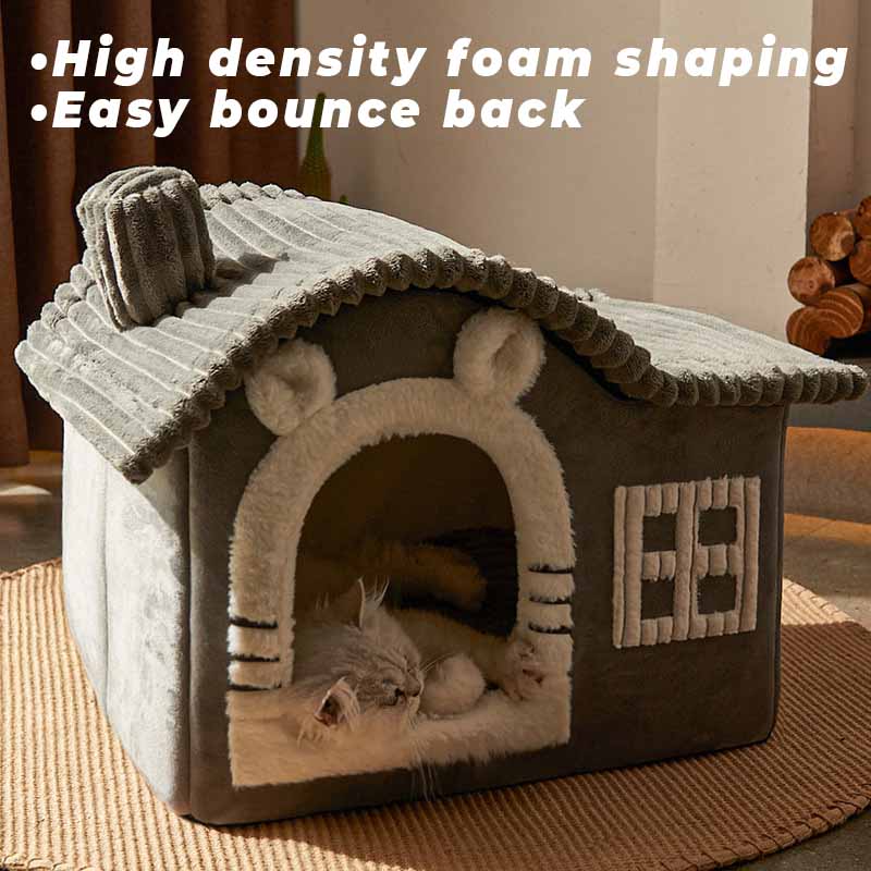 House Design Semi-Enclosed Cat Bed