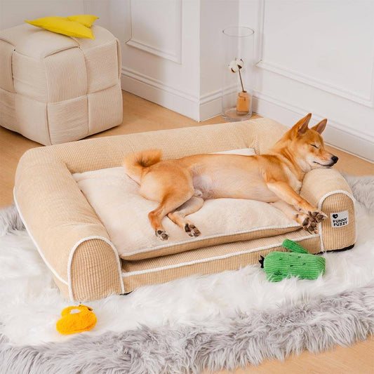 Deluxe Flannel Double-Layer Orthopaedic Dog Sofa Bed