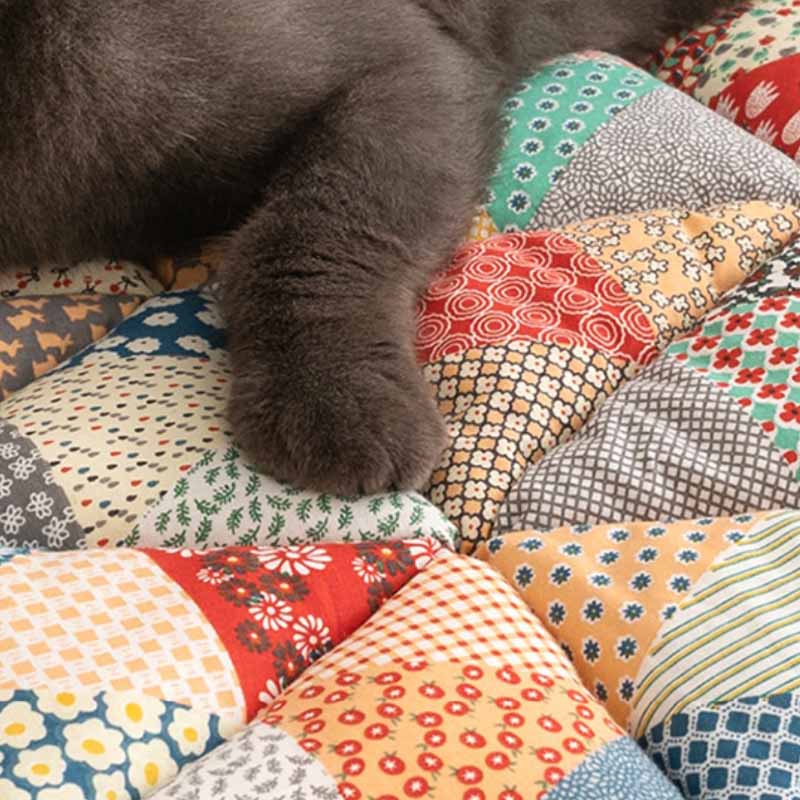 Cosy Plaid Patchwork Pet Mat Furniture Protector Couch Cover