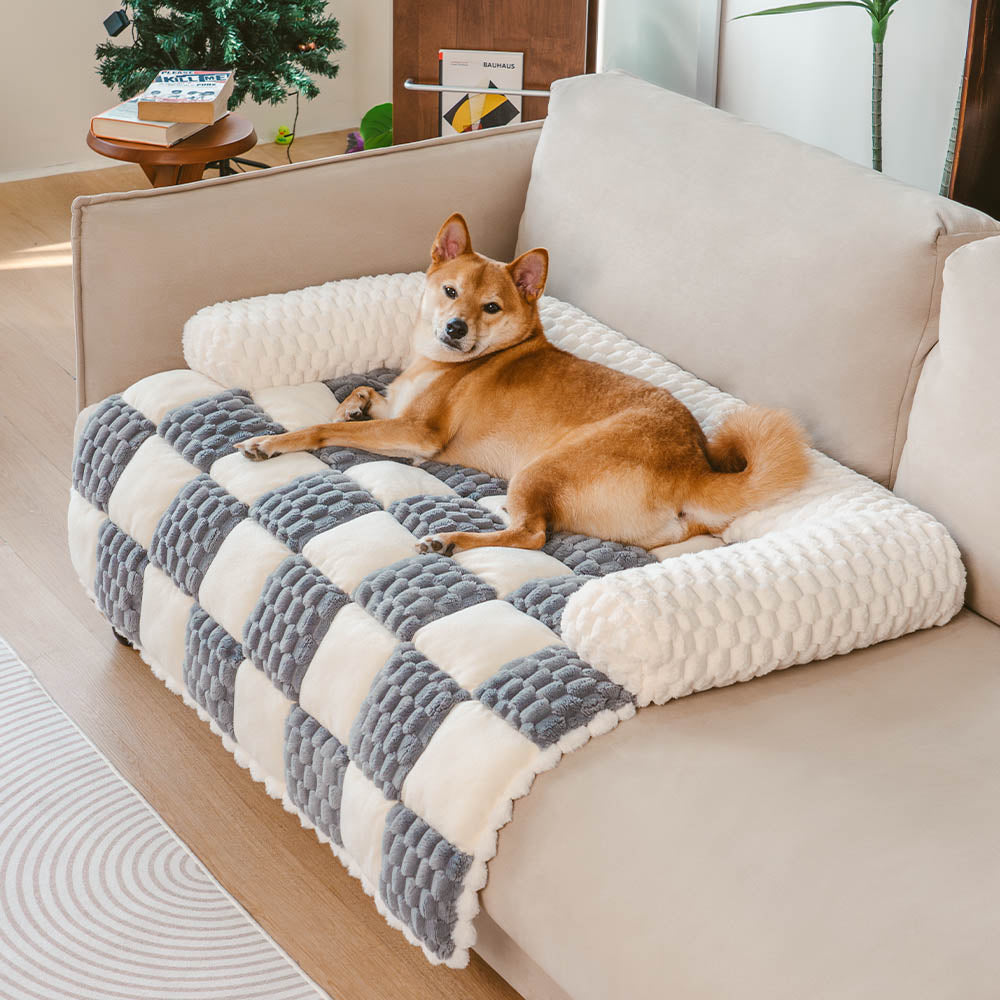 Plaid Cosy Sofa Protector Dog Mat - Snug Pad