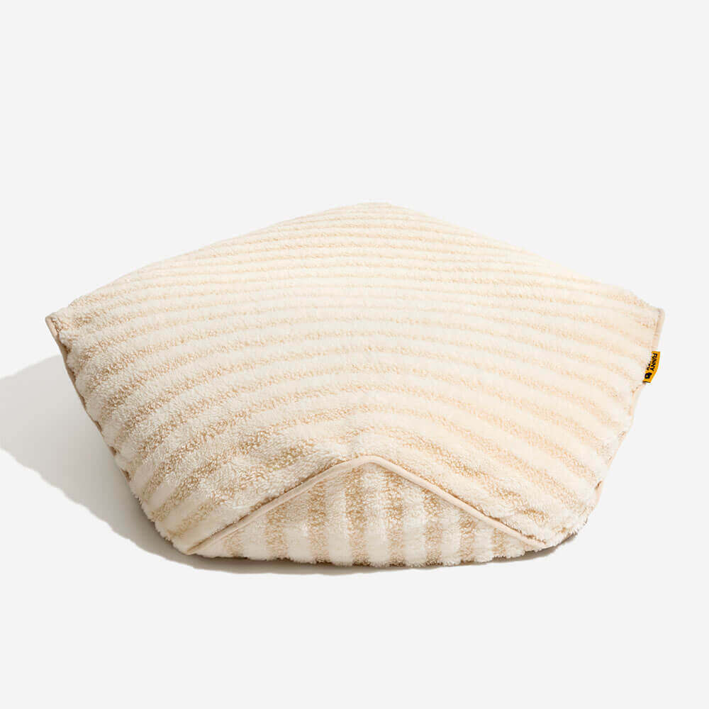 Trendy Striped Pattern Polygonal Pet Bean Bag Chair