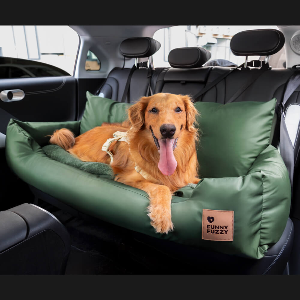 Travel Bolster Safety Waterproof Medium Large Dog Car Back Seat Bed