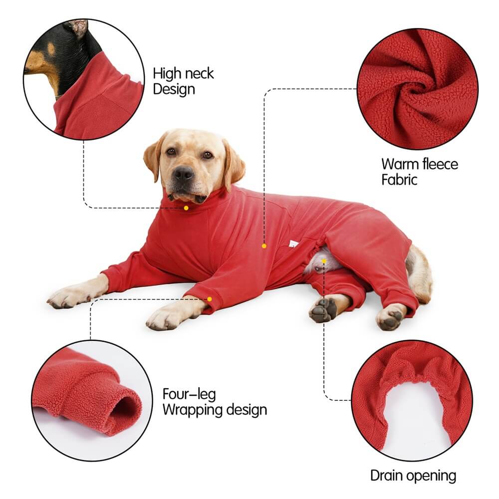 Cosy Fleece Dog Pyjamas - Perfect Sleepwear for Large Dogs