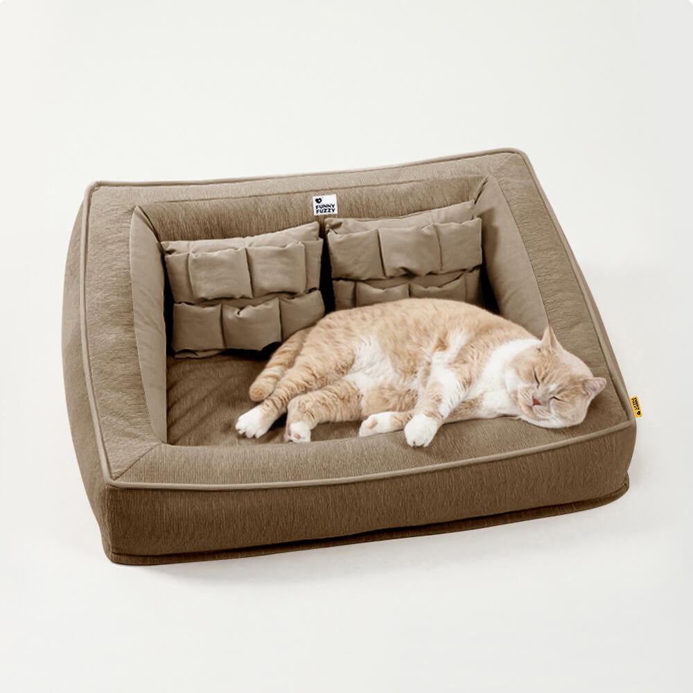 Comfort Orthopaedic Support Dog Sofa Bed with Pillows