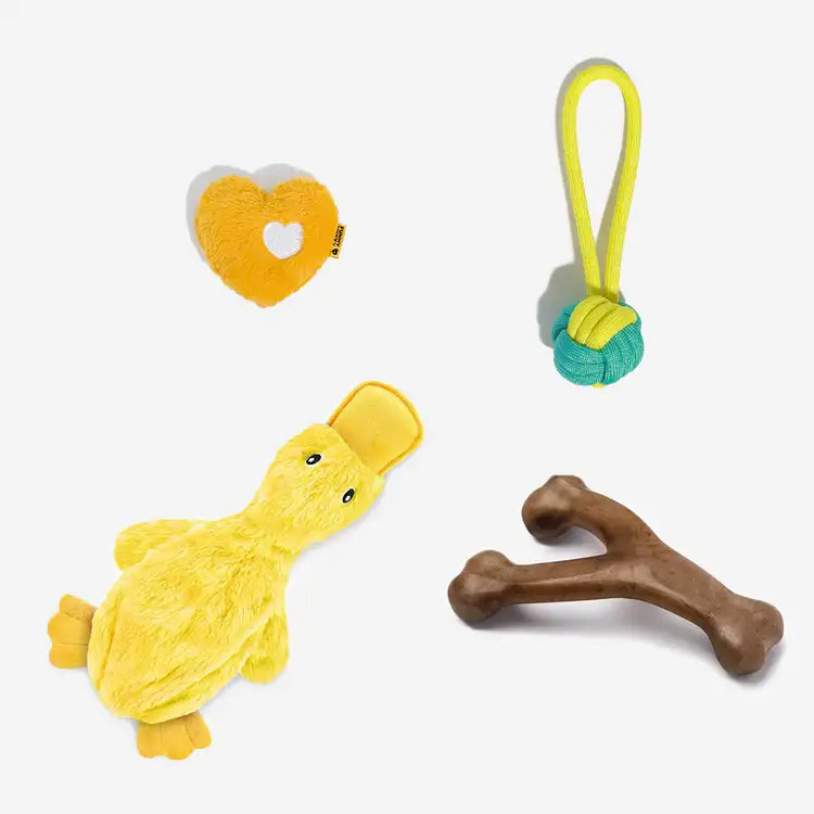 Interactive Cute Dog Chew Toy Set - Playful Fun